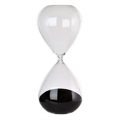 Pols Potten + Zandloper small, zwart